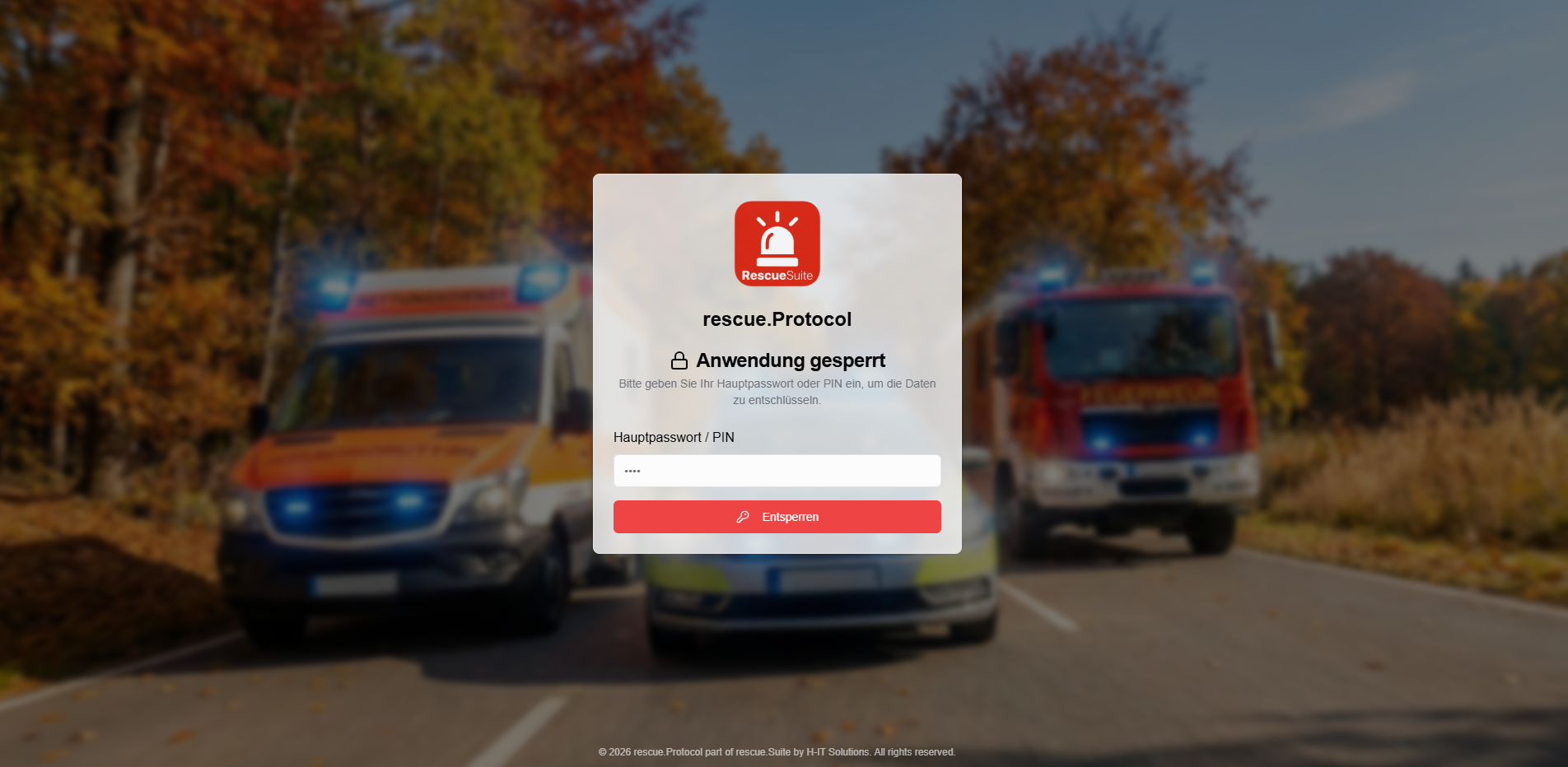 rescue.Suite Dashboard Vorschau